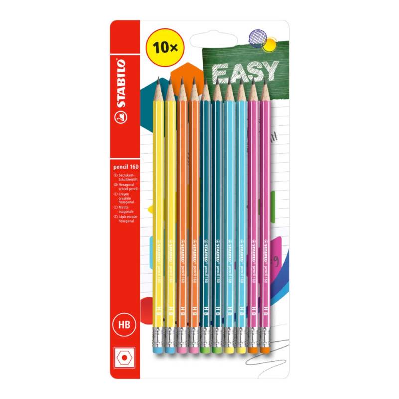 STABILO Schulbleistift pencil 160, Sets 10er Set, Bleistift mit Radierer, Härtegrad HB STABILO Schulbleistift pencil 160, Sets 10er Set, Bleistift mit Radierer, Härtegrad HB von STABILO