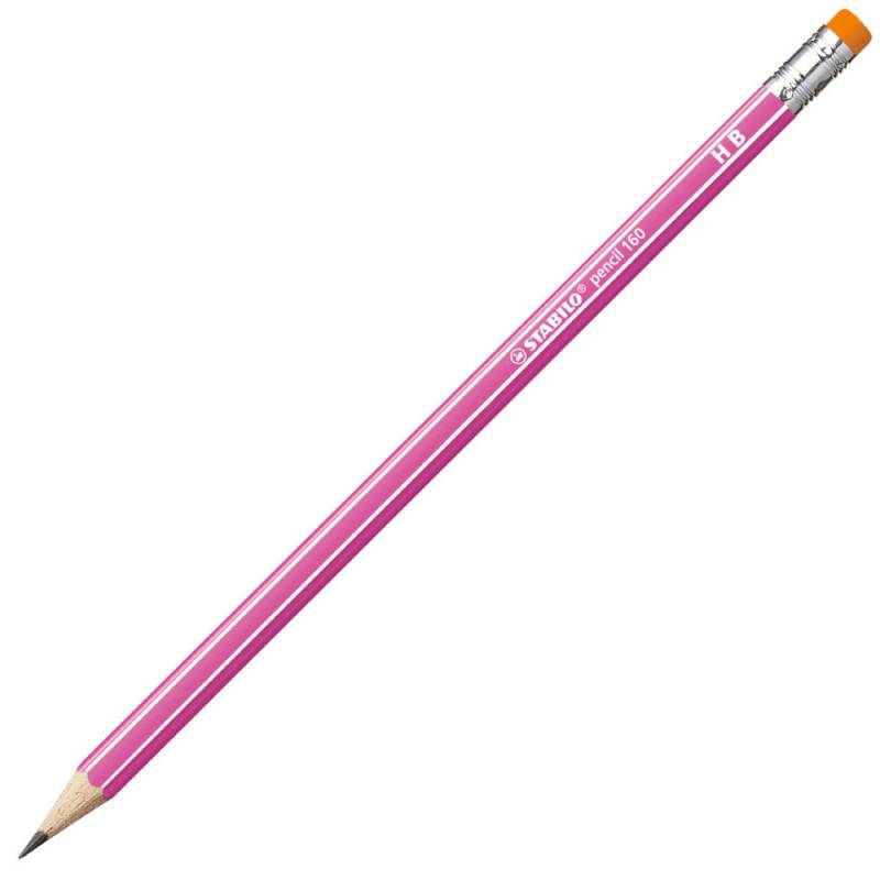 STABILO Schulbleistift pencil 160, Sets Einzeln, Bleistift mit Radierer, Härtegrad 2B, Farbe pink STABILO Schulbleistift pencil 160, Sets Einzeln, Bleistift mit Radierer, Härtegrad 2B, Farbe pink von STABILO