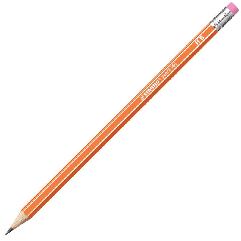 STABILO Schulbleistift pencil 160, Sets Einzeln, Bleistift mit Radierer, Härtegrad HB, Farbe orange STABILO Schulbleistift pencil 160, Sets Einzeln, Bleistift mit Radierer, Härtegrad HB, Farbe orange von STABILO