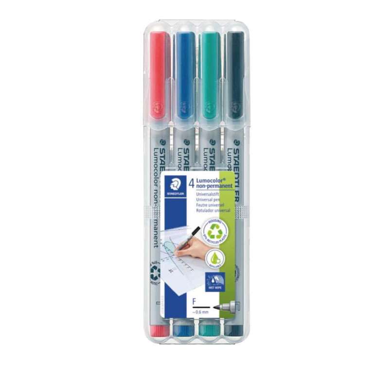 STAEDTLER Lumocolor Folienschreiber, Sets 4er Set, Ausführung abwischbar, Strichstärke 0,6 mm STAEDTLER Lumocolor Folienschreiber, Sets 4er Set, Ausführung abwischbar, Strichstärke 0,6 mm von STAEDTLER