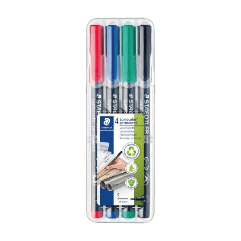 STAEDTLER Lumocolor Folienschreiber, Sets 4er Set, Ausführung permanent, Strichstärke 0,4 mm STAEDTLER Lumocolor Folienschreiber, Sets 4er Set, Ausführung permanent, Strichstärke 0,4 mm von STAEDTLER