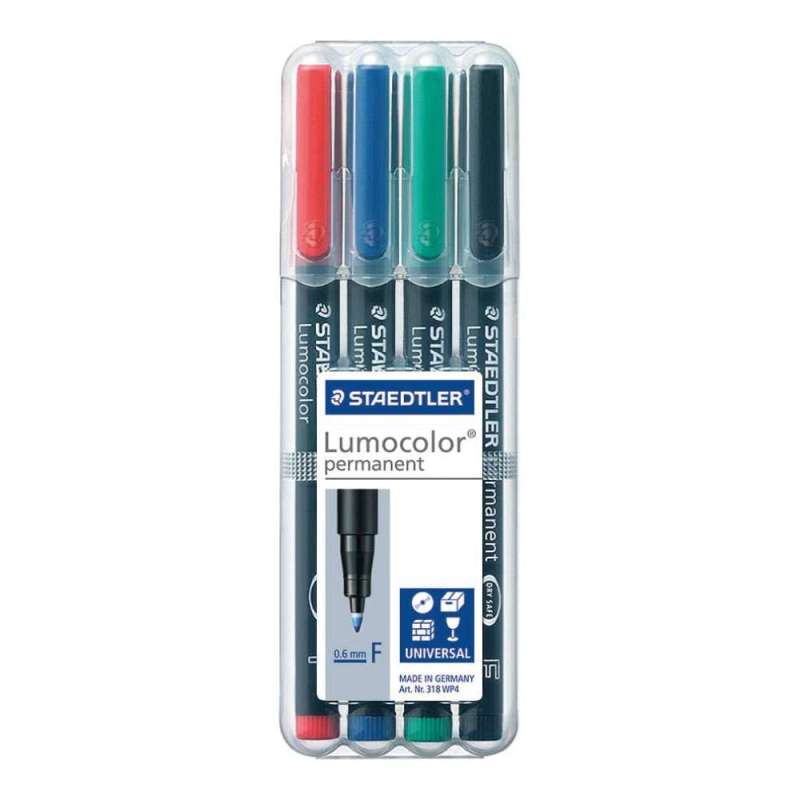STAEDTLER Lumocolor Folienschreiber, Sets 4er Set, Ausführung permanent, Strichstärke 0,6 mm STAEDTLER Lumocolor Folienschreiber, Sets 4er Set, Ausführung permanent, Strichstärke 0,6 mm von STAEDTLER
