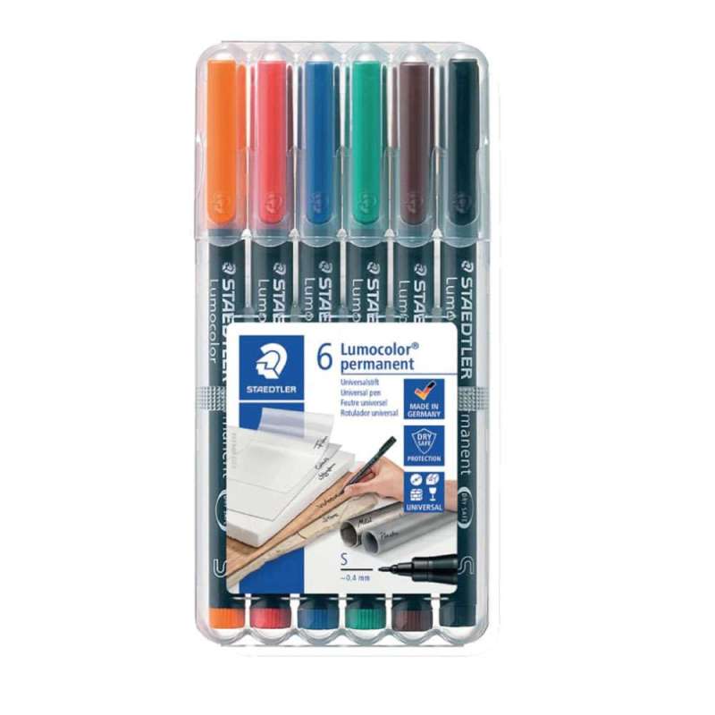 STAEDTLER Lumocolor Folienschreiber, Sets 6er Set, Ausführung permanent, Strichstärke 0,4 mm STAEDTLER Lumocolor Folienschreiber, Sets 6er Set, Ausführung permanent, Strichstärke 0,4 mm von STAEDTLER