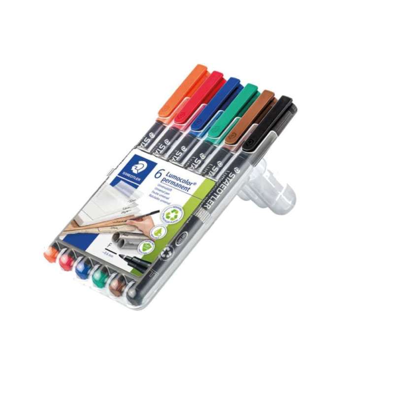 STAEDTLER Lumocolor Folienschreiber, Sets 6er Set, Ausführung permanent, Strichstärke 0,6 mm STAEDTLER Lumocolor Folienschreiber, Sets 6er Set, Ausführung permanent, Strichstärke 0,6 mm von STAEDTLER