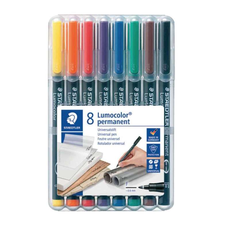 STAEDTLER Lumocolor Folienschreiber, Sets 8er Set, Ausführung permanent, Strichstärke 0,6 mm STAEDTLER Lumocolor Folienschreiber, Sets 8er Set, Ausführung permanent, Strichstärke 0,6 mm von STAEDTLER