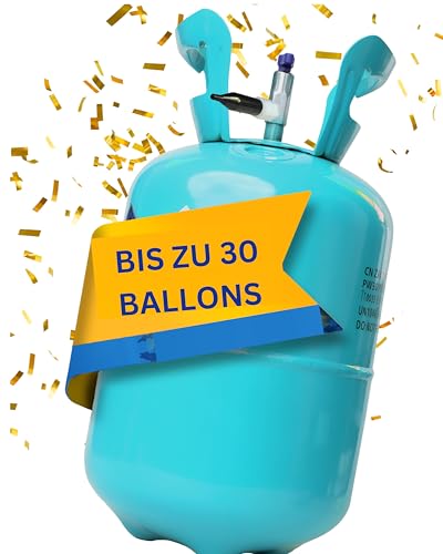 Brogaz Helium Gasflasche [für 30 Luftballons]– Helium Balloon Gas für bis zu [30 Luftballons] – Ballongas - Helium Gasflasche klein inkl. STAHLMANN ® Bedienungsanleitung von STAHLMANN