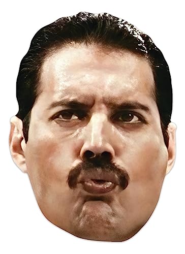 STAR CUTOUTS CM242 Freddie Mercury Maske Karton - Amazing Talking Point - So Realistisch von STAR CUTOUTS