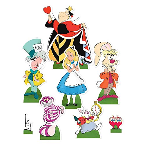 STAR CUTOUTS TT014 Disneys Alice im Wunderland Requisite Motto Party Dekoration Toppers 8 Ausschnitte Perfekt für Partys, Events, Hochzeit Tischdekorationen & Sammler, Einfarbig, Mehrfarbig, Regular von STAR CUTOUTS