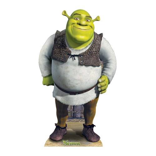 STAR CUTOUTS Shrek Lifesize Cardboard Cutout/Standee/Standup Height 170cm Perfect Talking Point SC785 Pappaufsteller ideal Puss In Boots Filmfans, Themenpartys, Geburtstage & Events, Einfarbig von STAR CUTOUTS