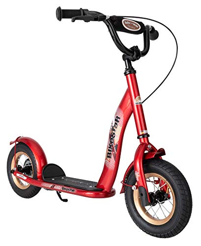 BIKESTAR Roller Kinderroller Tretroller Kickscooter mit Luftreifen für Jungen und Mädchen ab 4-5 Jahre | 10 Zoll Classic Kinder Scooter | Rot | Risikofrei Testen von STAR SCOOTER