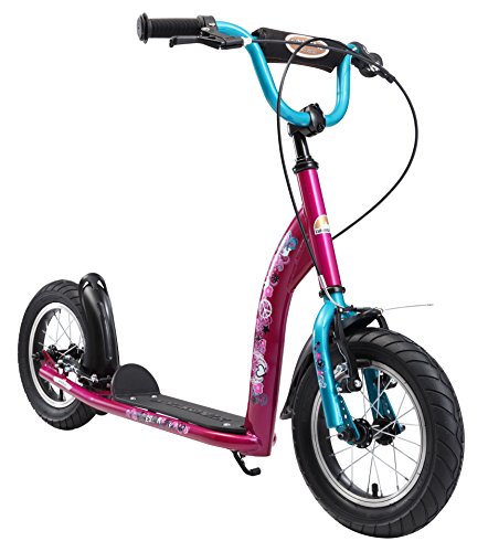 BIKESTAR Roller Kinderroller Tretroller Kickscooter mit Luftreifen für Mädchen ab 6-7 Jahre | 12 Zoll Sport Kinder Scooter | Berry & Türkis | Risikofrei Testen von STAR SCOOTER