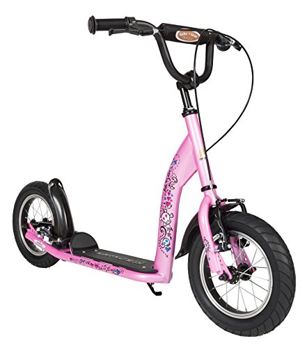 BIKESTAR Roller Kinderroller Tretroller Kickscooter mit Luftreifen für Mädchen ab 6-7 Jahre | 12 Zoll Sport Kinder Scooter | Pink | Risikofrei Testen von STAR SCOOTER