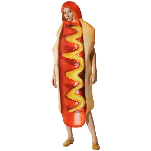 STARTONYOU 3D-Wurst-kostüm, Hot-Dog-kostüm, Cosplay, Maskottchen, Einteilig, Karneval, Partyzubehör Für Urlaub, Anziehparty von STARTONYOU