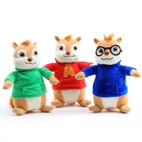 STARTONYOU Cartoon Chipmunks Alvin Simon Theodore Plüschtiere Gefüllte Tier Puppe18cm 3 Stück STARTONYOU Cartoon Chipmunks Alvin Simon Theodore Plüschtiere Gefüllte Tier Puppe18cm 3 Stück von STARTONYOU