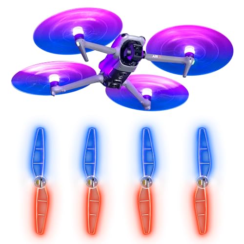 STARTRC Air 3S Propeller, LED-Propeller für DJI Air 3S/Air 3 geräuscharmer Schnellspannpropeller mit wiederaufladbaren LED-Nachtflugblättern für DJI Air 3-Serie Zubehör (4 Stück) von STARTRC