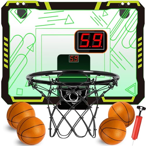 STAY GENT Basketballkorb Kinder Indoor mit 4 Bällen/Mehrfarbig LED-Lichter/Anzeigetafel, Tür Mini Basketballkorb für Zimmer Haus Büro Spielzeug Geschenke für Kinder Jungen Mädchen 3 5 7 8 9 10 11 12 STAY GENT Basketballkorb Kinder Indoor mit 4 Bällen/Mehrfarbig LED-Lichter/Anzeigetafel, Tür Mini Basketballkorb für Zimmer Haus Büro Spielzeug Geschenke für Kinder Jungen Mädchen 3 5 7 8 9 10 11 12 von STAY GENT
