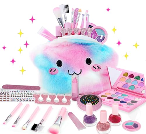 STAY GENT Echt Kinderschminke Set für Mädchen, 19pcs Kinder Schminke Spielzeug mit Sterne Plüsch Tasche/3 Farben Quick-Dry Kindernagellack, Kosmetik Geschenke für 3+ Jahre Geburtstag Weihnachten STAY GENT Echt Kinderschminke Set für Mädchen, 19pcs Kinder Schminke Spielzeug mit Sterne Plüsch Tasche/3 Farben Quick-Dry Kindernagellack, Kosmetik Geschenke für 3+ Jahre Geburtstag Weihnachten von STAY GENT