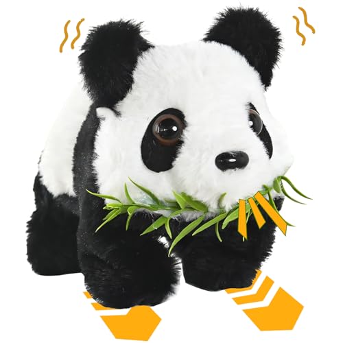 STAY GENT Interaktives Panda Spielzeug Kinder Elektronische Live Pets Pandabär Furz Plüschtier Gehend Ruft Nickend Wackelnde Ohren Panda Geschenk Mädchen Junge 2 3 4 5 6 Jahre Weihnachten Geburtstag von STAY GENT