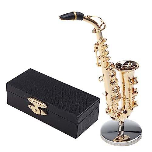 STBQHG Miniatur-Musikinstrument-Set, Saxophon, Musikinstrument, Modell, Saxophon, Heimdekoration von STBQHG