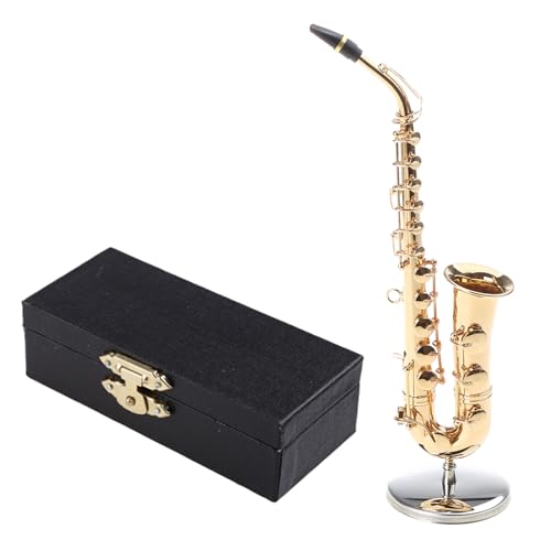 STBQHG Miniatur-Musikinstrument-Set, Saxophon, Musikinstrument, Modell, Saxophon, Heimdekoration von STBQHG