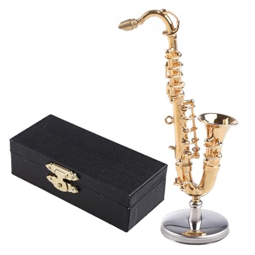 STBQHG Miniatur-Musikinstrument-Set, Saxophon, Musikinstrument, Modell, Saxophon, Heimdekoration von STBQHG