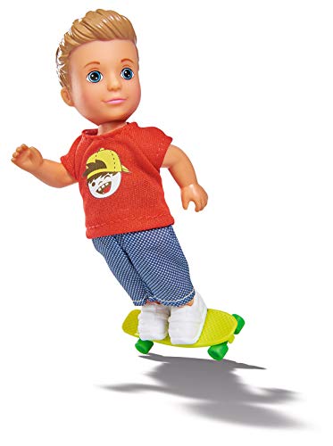 Simba 105733070 - Evi Love Skate Timmy, Evis Freund, in coolem Outfit mit Skateboard, Ankleidepuppe, 12cm, für Kinder ab 3 Jahren von STEFFI LOVE