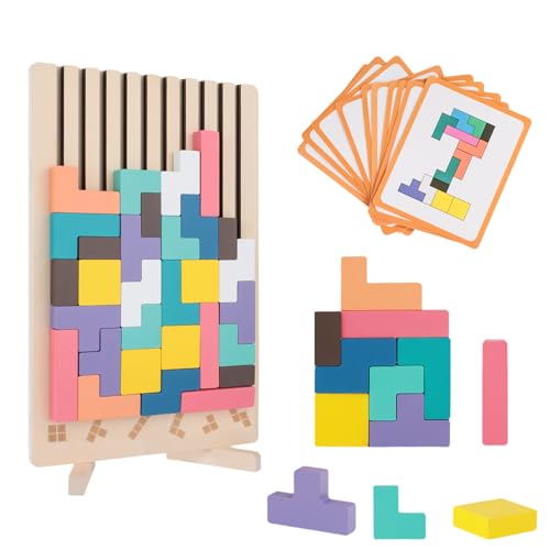 Holzspiel 3 In 1 Wooden Blocks Puzzle - Outdoor Quiet Holzpuzzle Spiel, Indoor BlöCke Smart Games, Sensory Play Des Jahres, Sensorik Bausteine Puzzle mit 42 Steinen und 10 Herausforderungskarten Holzspiel 3 In 1 Wooden Blocks Puzzle - Outdoor Quiet Holzpuzzle Spiel, Indoor BlöCke Smart Games, Sensory Play Des Jahres, Sensorik Bausteine Puzzle mit 42 Steinen und 10 Herausforderungskarten von STEFUEWILL17