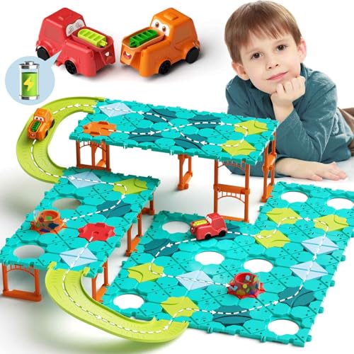 DIY STEM Brettspiele, Double Tier Logical Road Builder pädagogisch für Kinder, 4 Game Mode Montessori Logik Puzzles, Gehirn Spiele für Vorschüler, Geschenke für Kinder im Alter von 4 bis 12 Jahre von STEM MATCH