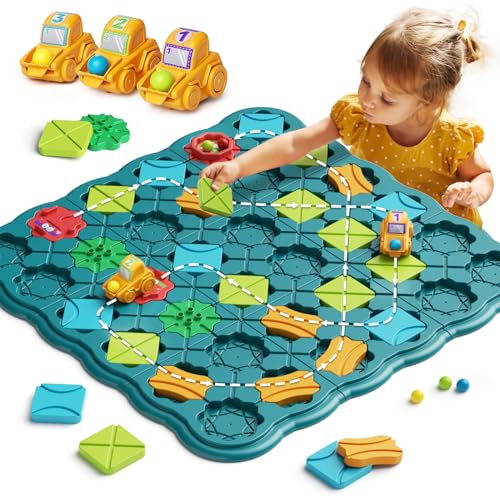 STEM Brettspiele Kinderspielzeug Puzzles, passende Blöcke Logik Klassenzimmer Lernen Labyrinth Spiele Denkaufgaben für Alter 4-8 Vorschule Geburtstag Geschenke Montessori von STEM MATCH