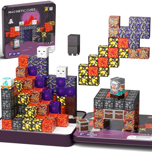 STEM MATCH Helloween Magnetische Bausteine Reisespielzeug für Kinder, Tragbare Eisenbox Magnetisches Konstruktionsspielzeug Spielzeug Geschenk für Kinder ab 3+ Jahren (49pcs Fantasy Adventure) STEM MATCH Helloween Magnetische Bausteine Reisespielzeug für Kinder, Tragbare Eisenbox Magnetisches Konstruktionsspielzeug Spielzeug Geschenk für Kinder ab 3+ Jahren (49pcs Fantasy Adventure) von STEM MATCH