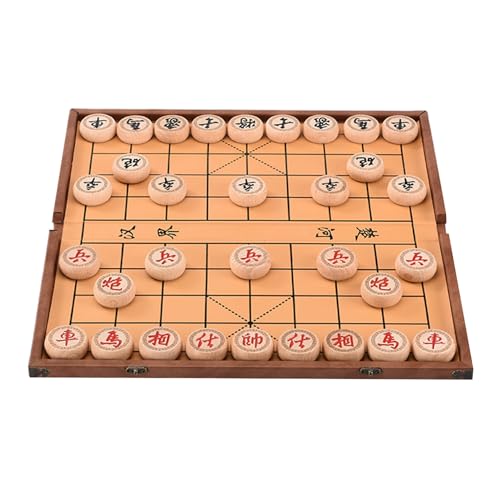 2 Spieler Chinesischen Schach Spiel Set Buchenholz Tragbare Xiangqi Mit Faltbare Bord Tischplatte Strategie Brettspiel(A,3.8cm/1.5in) von STEPHM