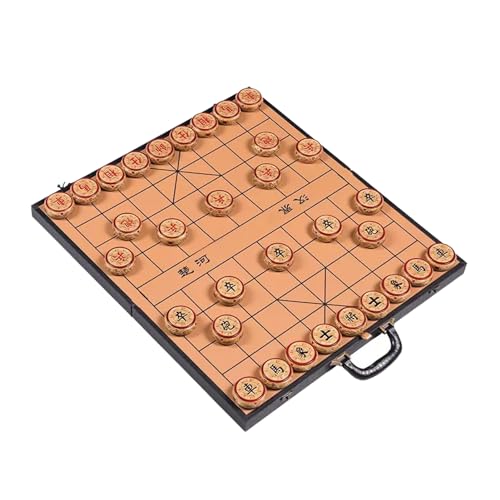 Chinesisches Schachspiel Phoebe, Strategie-Brettspiele, Puzzlespiele, Reisespiele mit tragbarem, faltbarem Schachbrett for 2 Spieler(Size:4.8cm/1.9in) von STEPHM