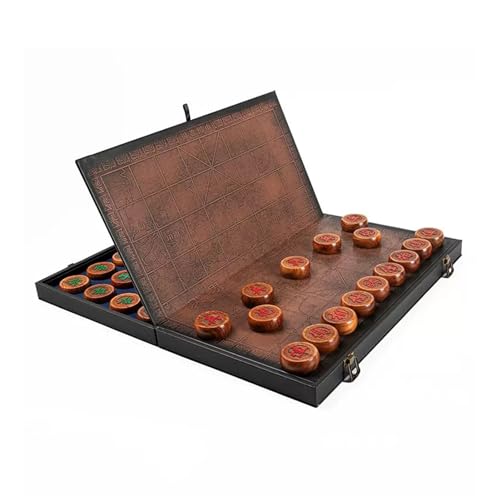 Chinesisches Schachspiel-Set aus Palisanderholz mit faltbarem Brett, tragbares Xiangqi-Tischstrategiespiel for 2 Spieler for Teenager, Erwachsene und Familien(Size:4.8cm/1.9in) von STEPHM