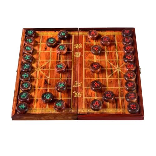 Chinesisches Schachspiel-Set for 2 Spieler mit faltbarem Palisanderbrett, Xiangqi-Tischstrategie-Brettspiel for Jugendliche, Erwachsene und Familien(Size:4.8cm/1.9in) von STEPHM