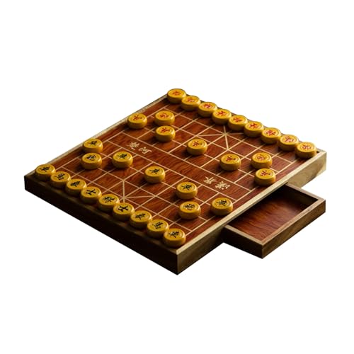 Strategie-Brettspiele for 2 Spieler, chinesisches Schachspiel, Xiangqi, Puzzlespiele, Reisespiele mit Schubladenaufbewahrung(Phoebe) von STEPHM