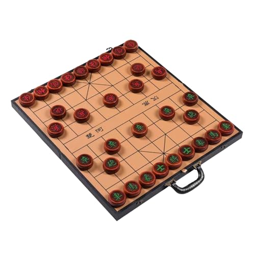 Strategie-Brettspiele for 2 Spieler aus Palisander, chinesisches Schachspiel, Xiangqi-Puzzlespiele, Reisespiele mit faltbarem Schachbrett for Teenager, Erwachsene und Familien(Size:5.8cm/2.3in) von STEPHM