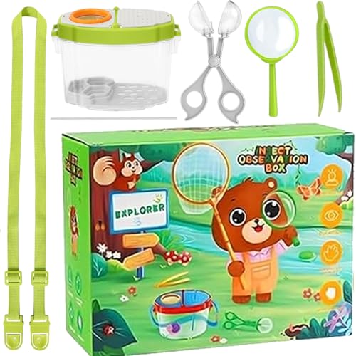 STFYUG Becherlupe Set Kinder, lupenglas für Kinder, Forscherset für Kinders, Insektenbox für Kinders, Insekten Beobachtungsbox für Outdoor Naturerkundungen und Abenteuer STFYUG Becherlupe Set Kinder, lupenglas für Kinder, Forscherset für Kinders, Insektenbox für Kinders, Insekten Beobachtungsbox für Outdoor Naturerkundungen und Abenteuer von STFYUG
