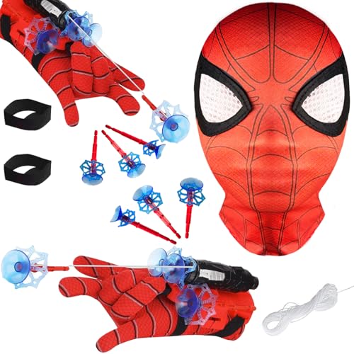 STFYUG Super Spider Launcher,2 Set Kids Spider Hero Handschuhe, Spider Launcher Handschuhe,Spider Web Shooter, Launcher Spielzeug, Handgelenk Spielzeug Set, Cosplay Glove Launcher von STFYUG