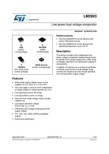 STMicroelectronics LM2903D SMD von STMICROELECTRONICS