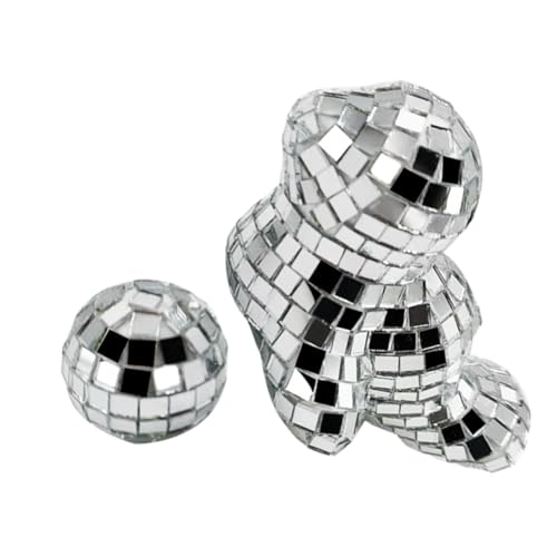 STOBAZA 1 Set Discokugel Figur Dekorative Dichtungen Prop Disco Wohnkultur Dichtungen Discokugel Tisch Figur Spiegelkugel Disco Statue Dekoration von STOBAZA