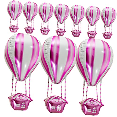 STOBAZA 10St Heißluftballon elegant kinder geburtstagsdeko Hochzeitsdekorationen Aluminium Flugzeug Weihnachtsdekorationen Partyballons für Kinder Heliumfolienballons aufblasbar schmücken von STOBAZA
