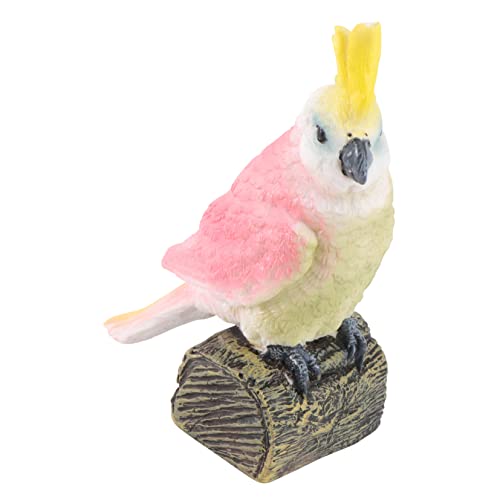 STOBAZA 1stk Papagei-Modell Simuliertes Vogelspielzeug Kleine Vogelfigur Papagei Auf Zweigstatue Vogelfigur Simulationsvogelspielzeug Vogel- Vögel Spielzeug Yellow Plastik von STOBAZA