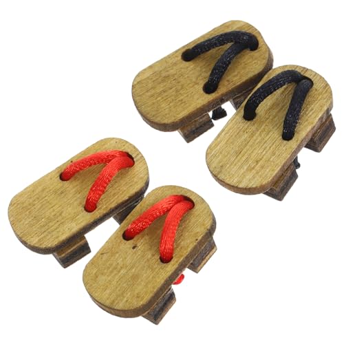 STOBAZA 2 Paare Miniatur Hausschuhe Holzclogs Rot Schwarz Puppenhaus Zubehör Realistische Mini Holzschuhe für Puppenhaus Dekoration und Foto Requisiten STOBAZA 2 Paare Miniatur Hausschuhe Holzclogs Rot Schwarz Puppenhaus Zubehör Realistische Mini Holzschuhe für Puppenhaus Dekoration und Foto Requisiten von STOBAZA