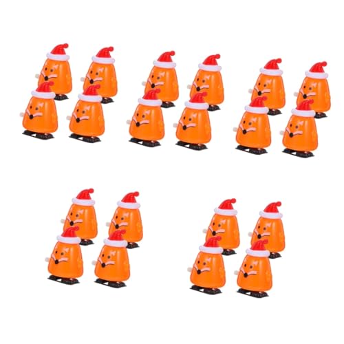 STOBAZA 20 STK Weihnachtsmütze Fuchs Spielzeug Umdrehen Lustige Weihnachtsspielzeuge Weihnachtsuhrwerk Spielzeug Weihnachtsspielzeug Für Kinder Fuchs Figur Spielzeug Fuchsfiguren Plastik von STOBAZA