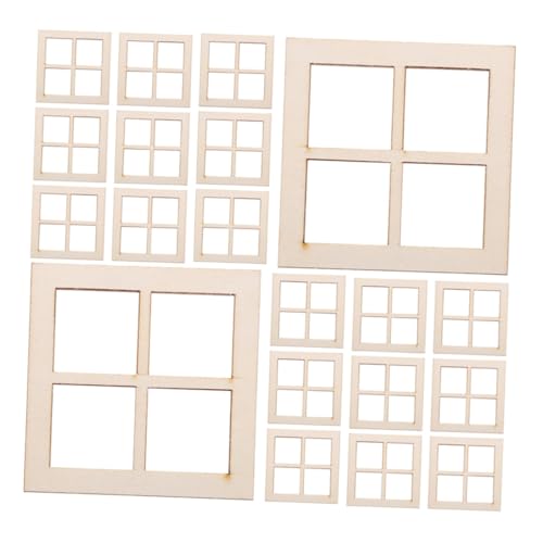 STOBAZA 24stücke Holz Miniatur Fenster Für Puppenhaus Traditionelle Mini Fenster Dekoration Winzige Möbelminiaturen Für Bastelbedarf STOBAZA 24stücke Holz Miniatur Fenster Für Puppenhaus Traditionelle Mini Fenster Dekoration Winzige Möbelminiaturen Für Bastelbedarf von STOBAZA