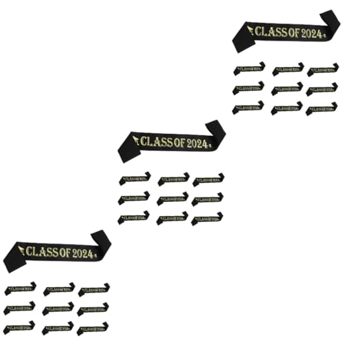 STOBAZA 36 Stück Abschlusszeremonie Gürtel Absolventenparty Requisiten Absolventenschärpe Abschlussschärpe Abschlussstola Junggesellenschärpe Studentenschärpe Für Abschlussfeier von STOBAZA
