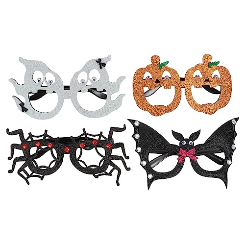 STOBAZA 4 Gläser Halloween Partygeschenke Für Kürbisse Halloween Partyzubehör Halloween Cosplay Brillen Halloween Zubehör Feenfiguren Halloween Dekorzubehör Kunststoff von STOBAZA