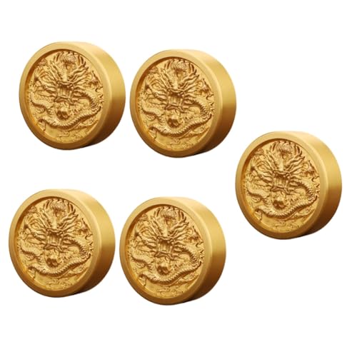 STOBAZA 5st Fliegender Drache Briefbeschwerer Goldene Büroeinrichtung Goldene Tischdekorationen Drachen-briefbeschwerer Goldene Verzierungen Drachendekor Drachenfiguren Golddekor Messing von STOBAZA