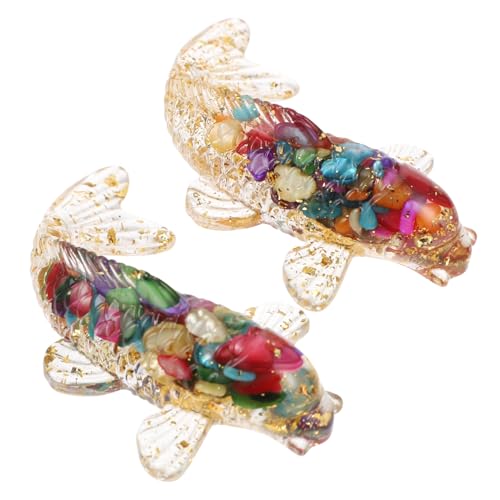 STOBAZA 6 STK Kristall-koi-Fisch-Ornamente Tischdekoration Fisch-skulptur Kristalle Zum Basteln Fischverzierung Aquarium Tierverzierung Miniatur-karpfenfigur Fisch Figur Colorful Harz-leim von STOBAZA