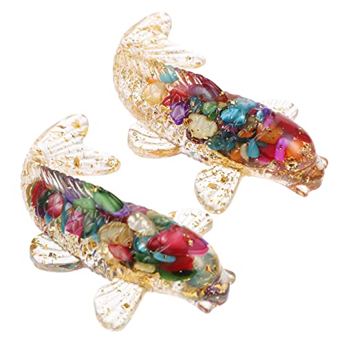 STOBAZA 8 STK Kristall-koi-Fisch-Ornamente Dekor Kleine Figur Fisch Figur Fischgeblasene Figur Tisch Glückliche Fischstatue Kristalle Zum Basteln Kleine Fischfigur Harz-leim Colorful von STOBAZA